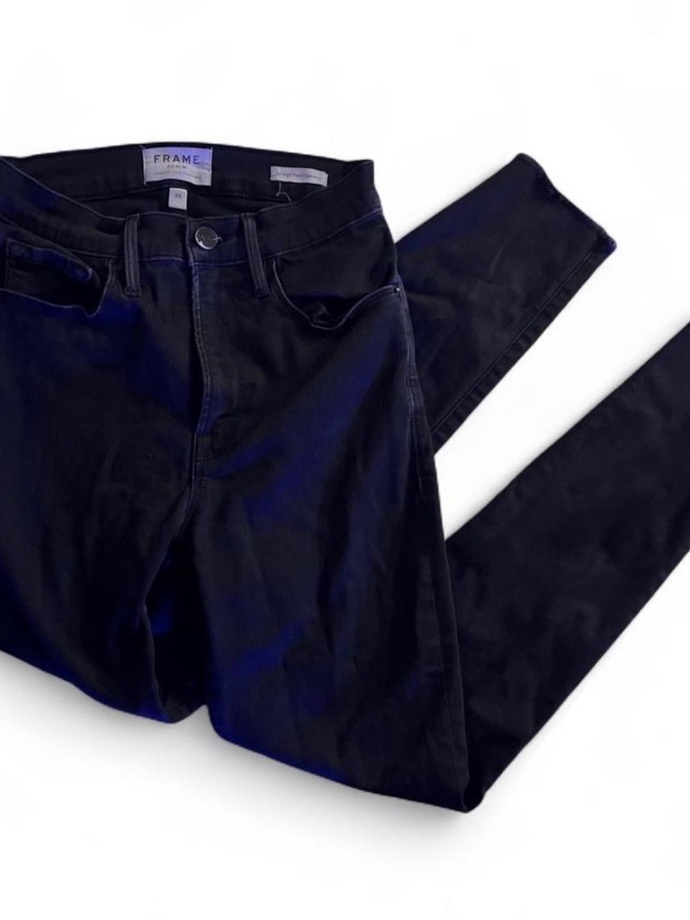 Frame Denim Black Skinny Jeans – Women's Ali High Rise Ciggarette